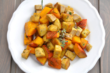 Gröstel Pfanne mit Kürbis