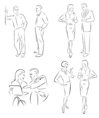 Иллюстрация беседующих персонажей.