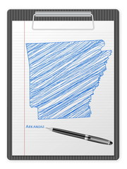 clipboard Arkansas map