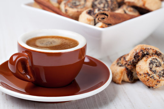 cookies and coffee cup