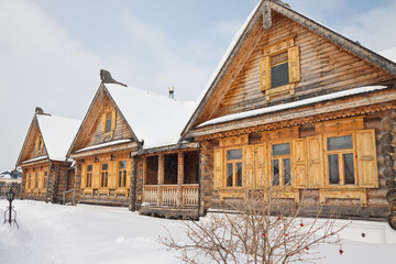 Street of the old wooden houses