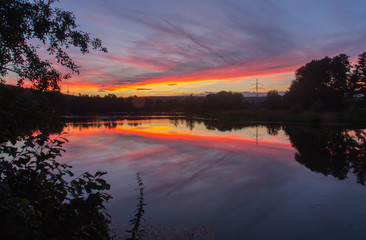 river at sundown