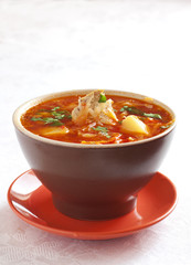 Ukrainian traditional borsch