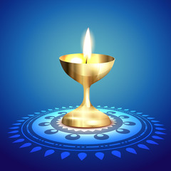 Fototapeta premium golden diya