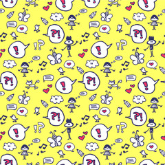 Cute childish seamless pattern