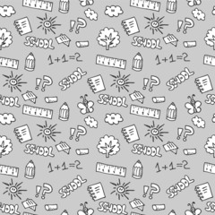 Childish seamless pattern school theme