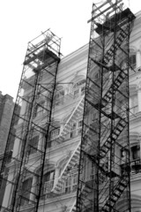 Eingerüstetes Haus, Greenwich Village / SoHo, New York City