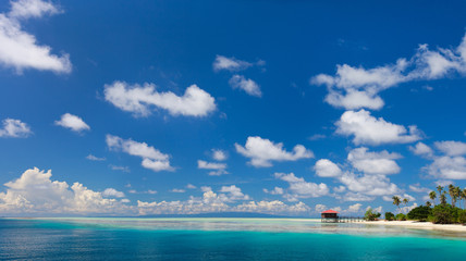 Tropical island and exotic sea