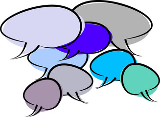 Dialog cartoon clouds