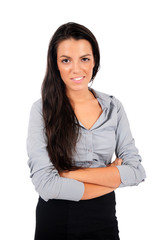 Isolated business woman
