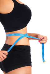 Isolated fitness woman