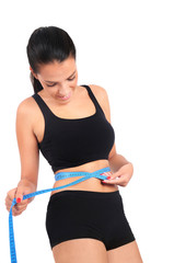Isolated fitness woman