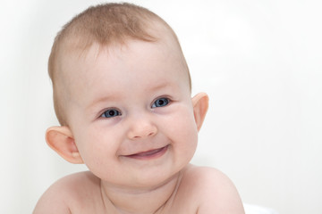 Wundervolles lachendes Baby Portrait