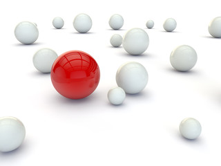  Individuality balls 3d render illustration
