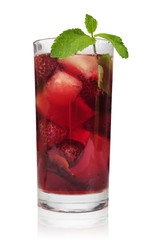 Drink with raspberry