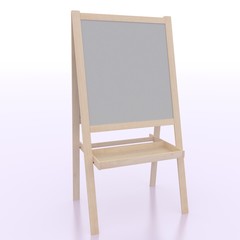 white advertising stand. 3d rendering on white background