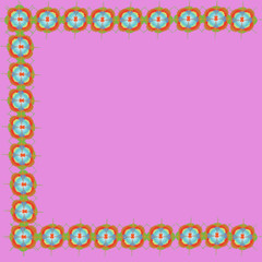 Flower frame on background