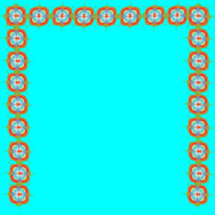 Flower frame on background