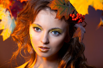 Fototapeta premium Woman Autumn