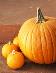 Pumpkins on front porch - 45605757