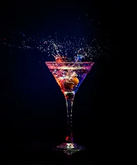 Deurstickers Cocktail kleurrijke cocktail