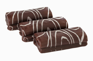 Three chocolate roll