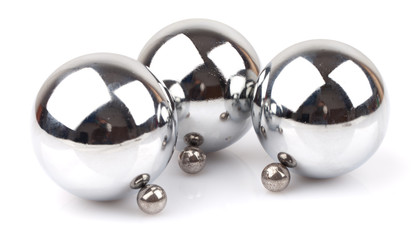 steel balls isolated on white