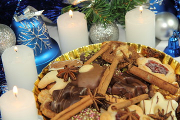 Blue Christmas and cookies