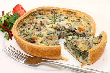 Mushroom & Spinach Quiche