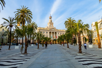 City hall of Cadiz, Spain - obrazy, fototapety, plakaty
