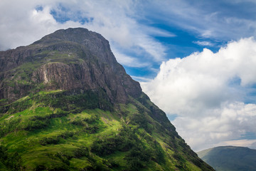 Scotland green highland in summer