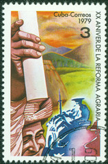 stamp shows Agrarian Reform 20th Anniv