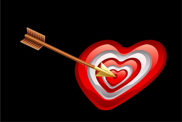 Red heart with arrow