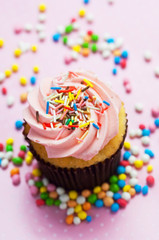 Pink cupcake