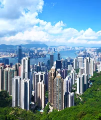 Fotobehang Hong Kong Skyline © leungchopan
