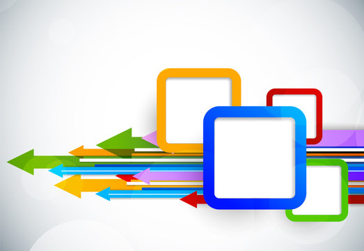 Background with arrows and squares