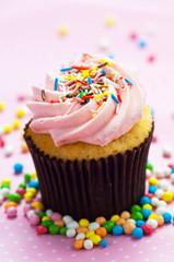 Pink cupcake