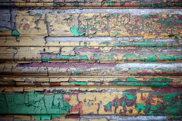 Grunge decorative wood texture with peeling paint