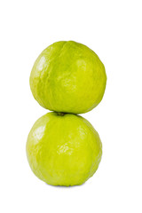 Stack of guava fruits, with clipping path