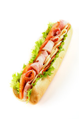 Long Baguette Sandwich