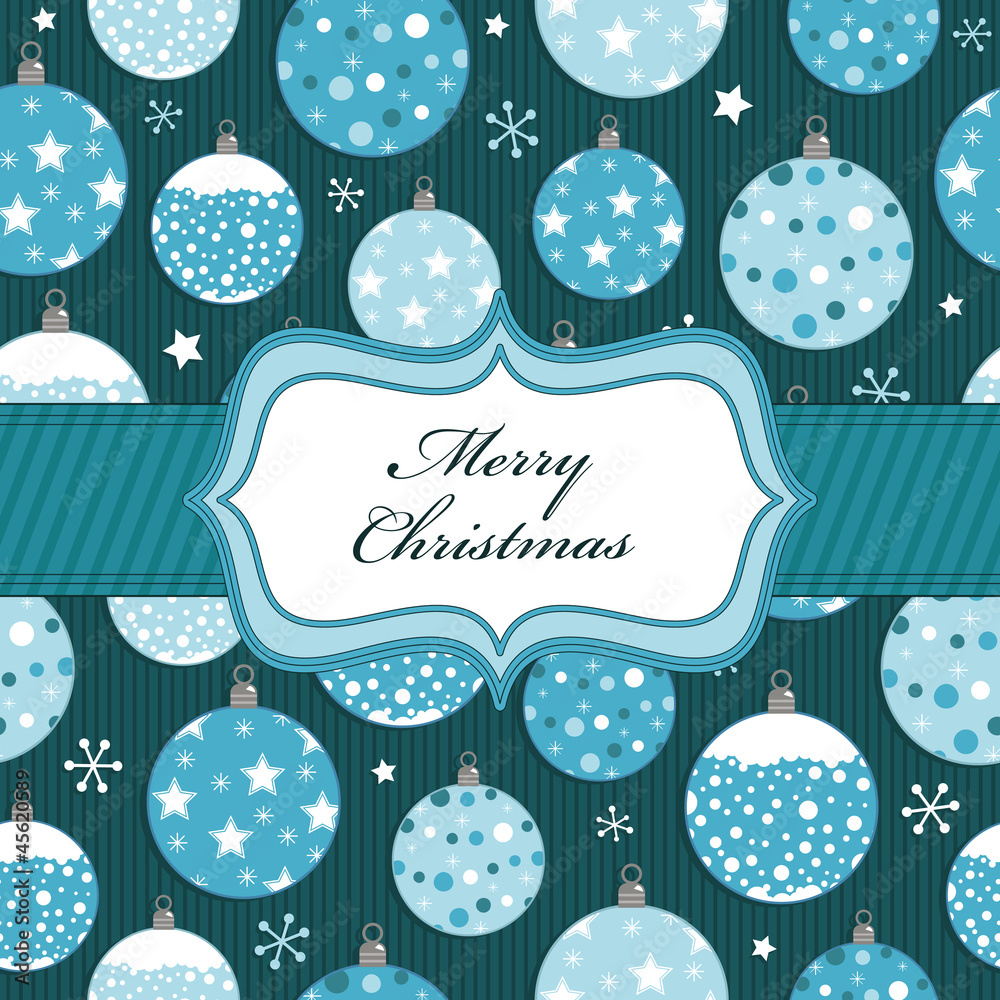 Sticker blue christmas wrapping