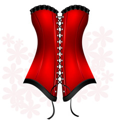 black-red corset