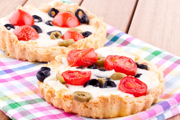 homemade tomato and cheese tart