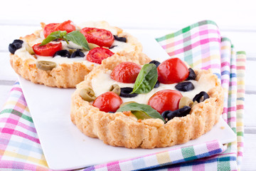 homemade tomato and cheese tart