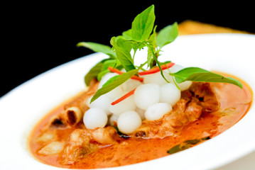 Thai food chicken panang curry