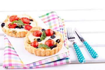 homemade tomato and cheese tart