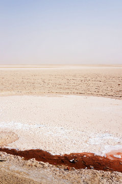 The salt lake of Chott el-Jerid in Tunisia