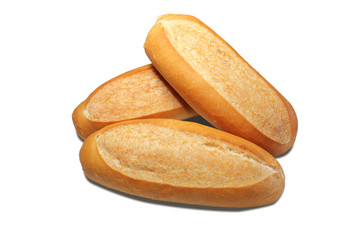 Bread on a white background