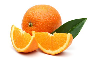 Orange and two orange slice