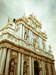 Fototapeta na wymiar baroque church in venice, italy